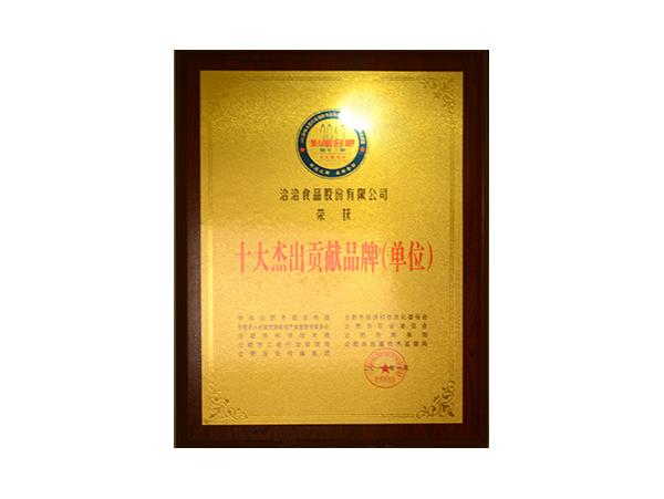 十大杰出貢獻品牌